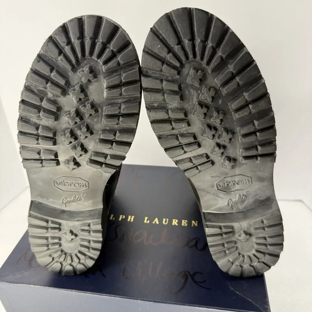Polo Ralph Lauren Boots Mens 9 B Olympics Team USA Vibram Soles Aleigh Black